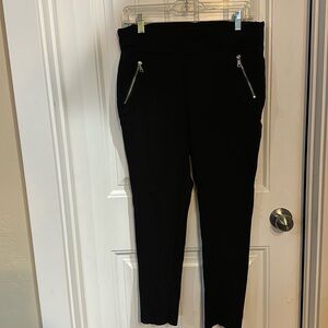 Joyous black leggings size large great condition with cute zippers